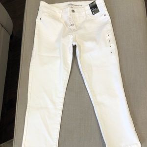 White crop jeans size 6